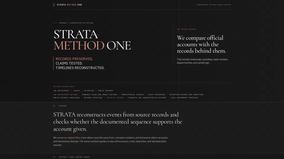 Homepage snapshot at launch