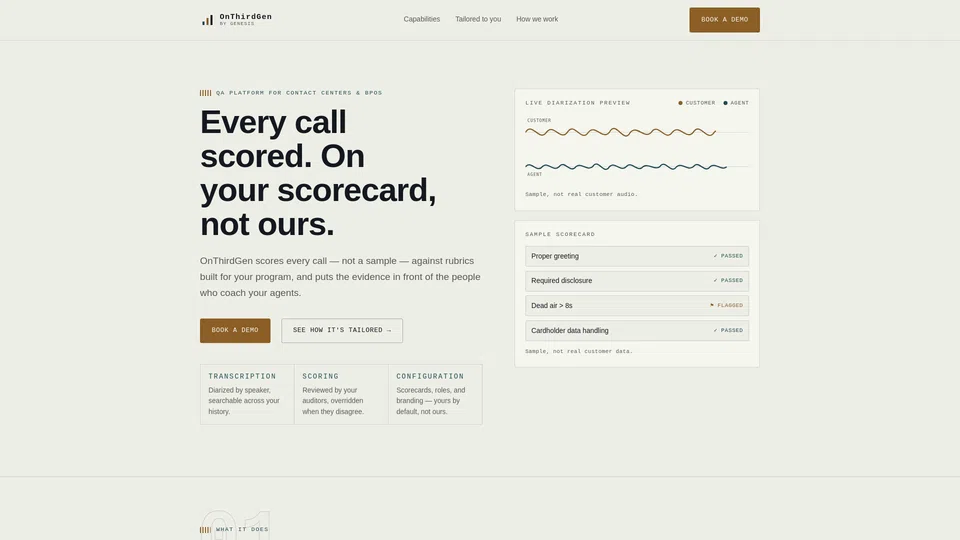 Homepage snapshot at launch