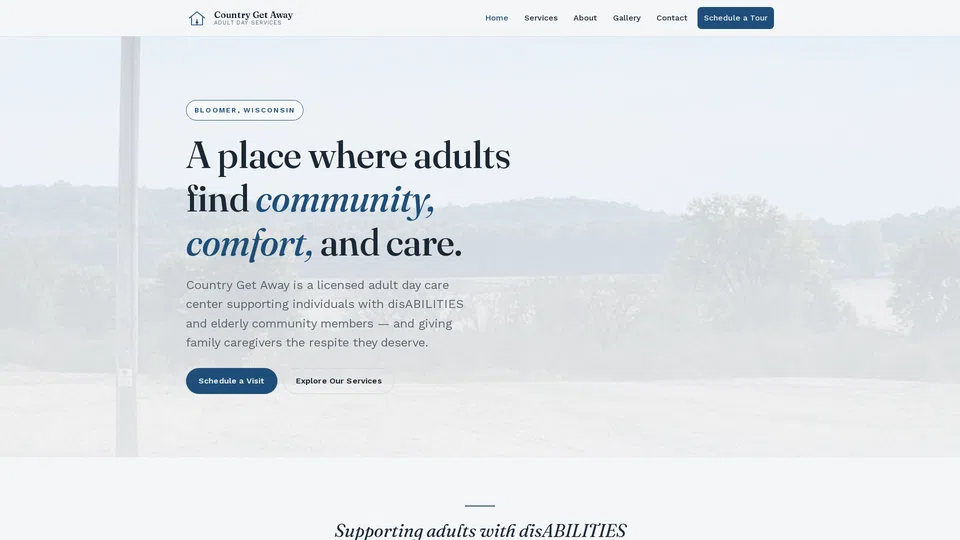 Homepage snapshot at launch