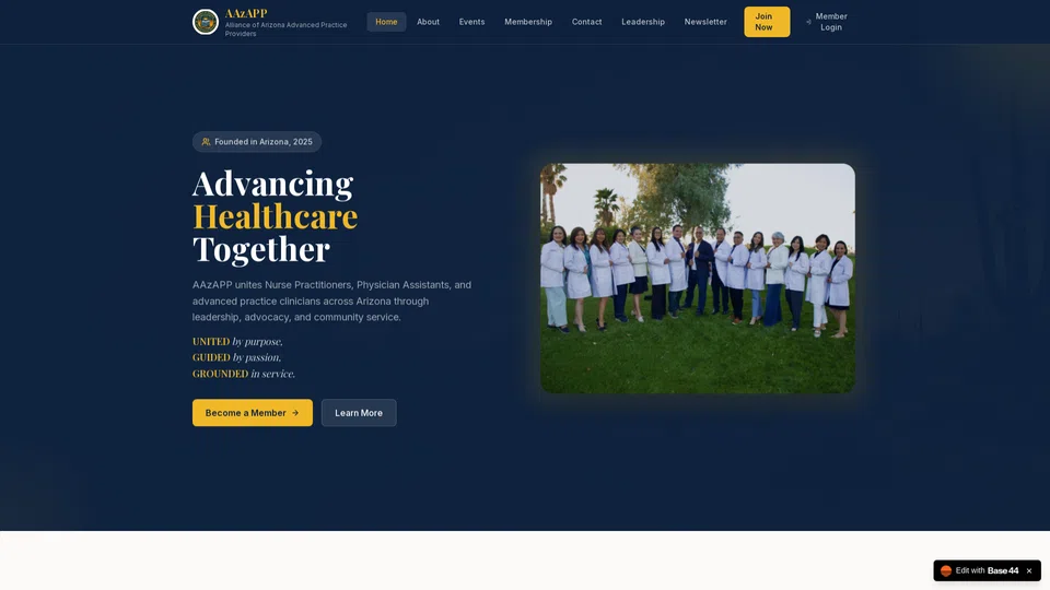 Homepage snapshot at launch