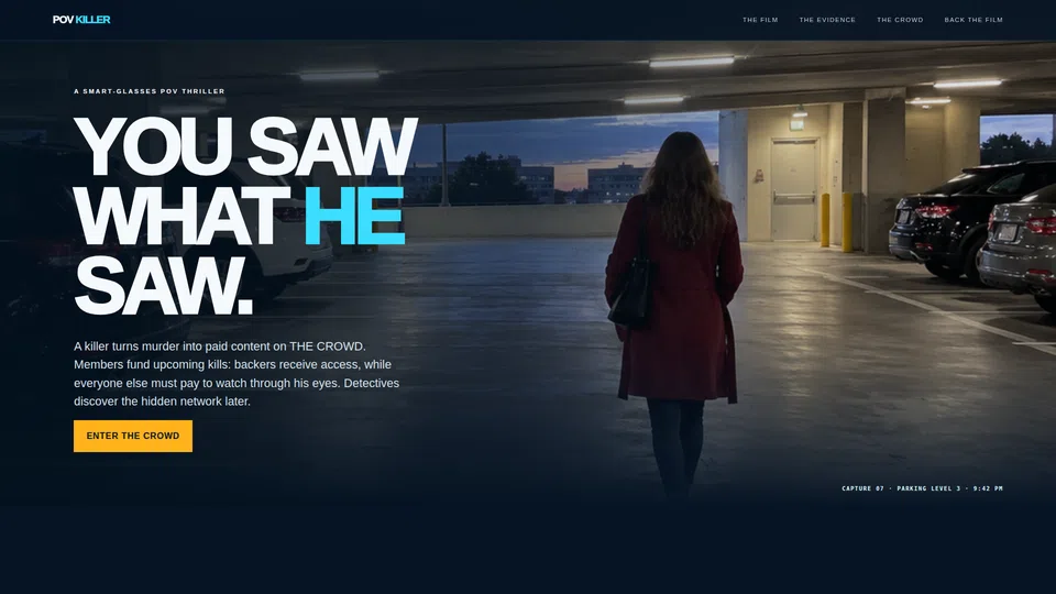 Homepage snapshot at launch