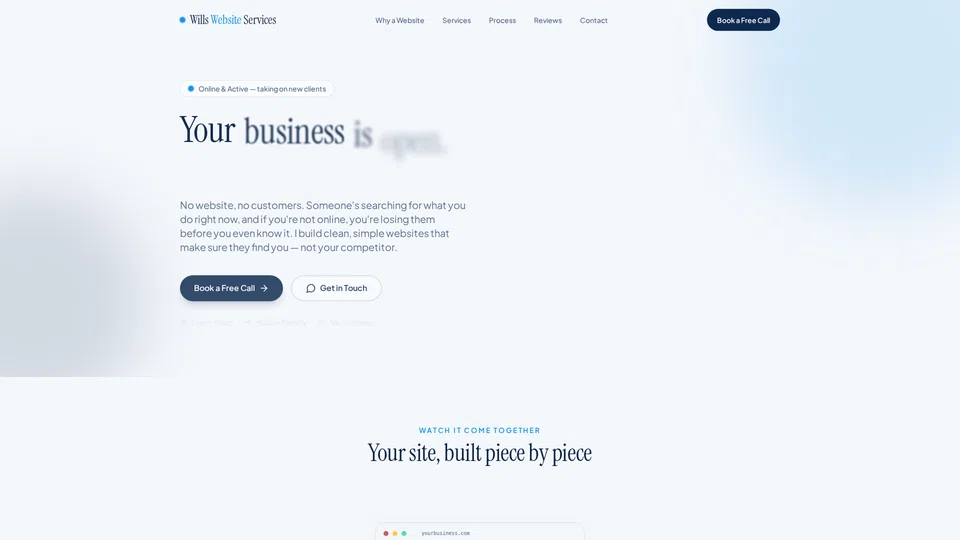 Homepage snapshot at launch