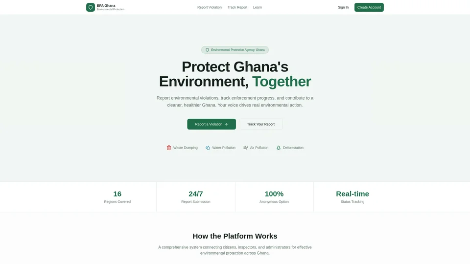 Homepage snapshot at launch