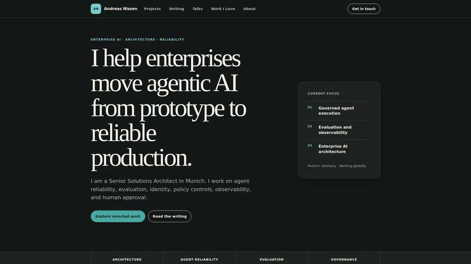 Homepage snapshot at launch