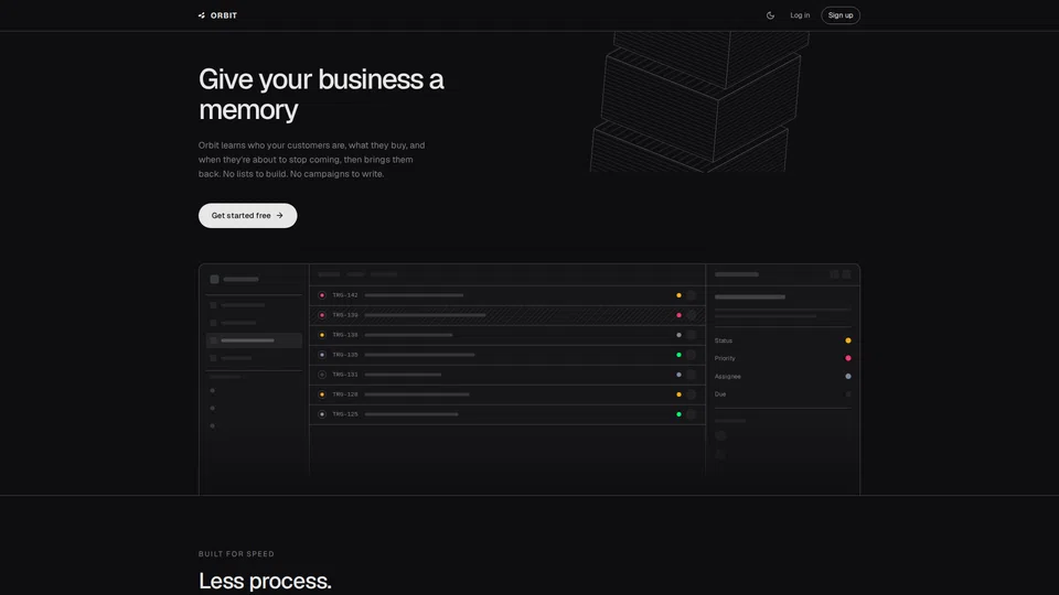 Homepage snapshot at launch