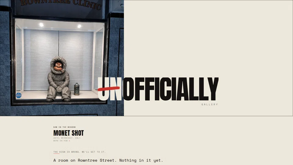 Homepage snapshot at launch