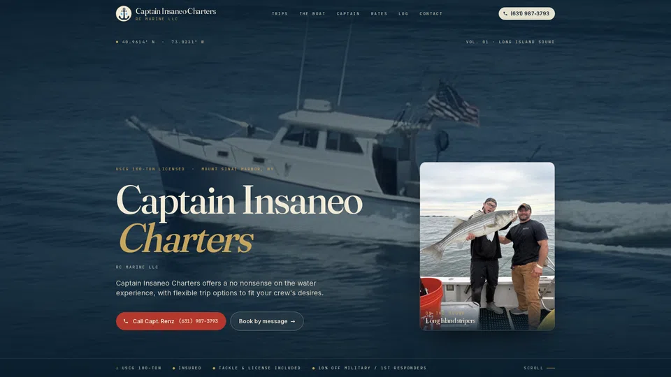 Homepage snapshot at launch