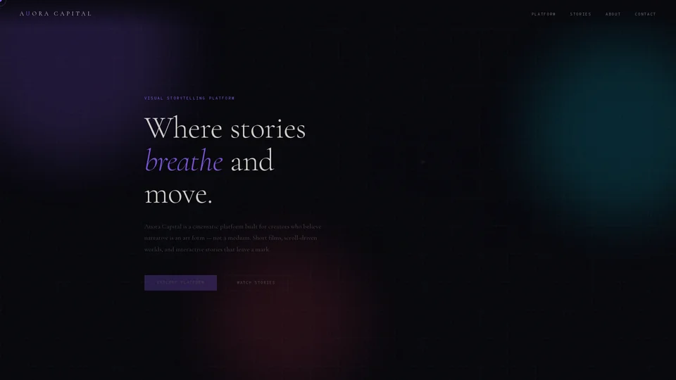 Homepage snapshot at launch