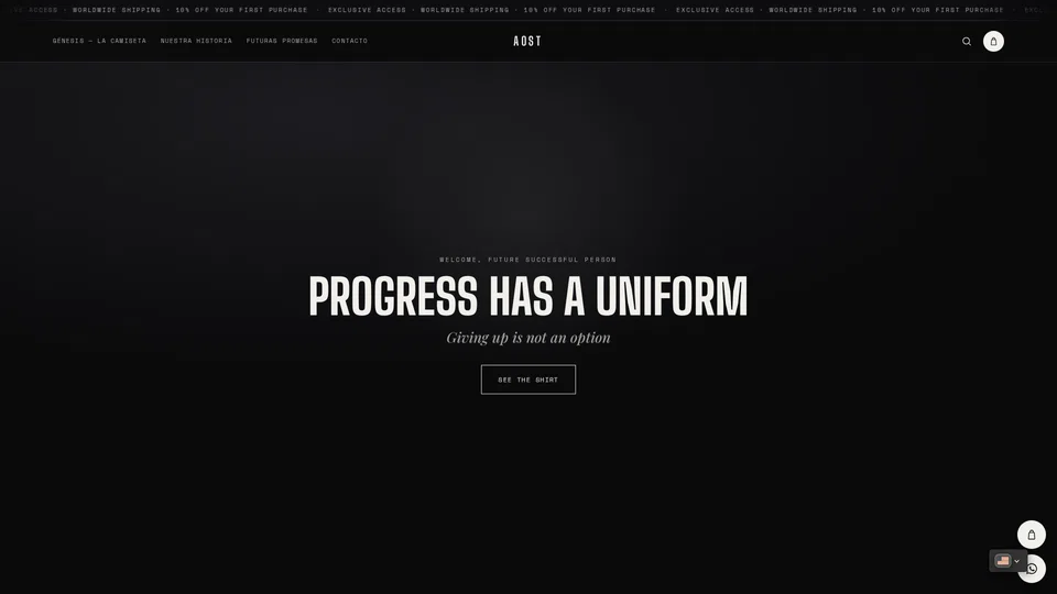 Homepage snapshot at launch