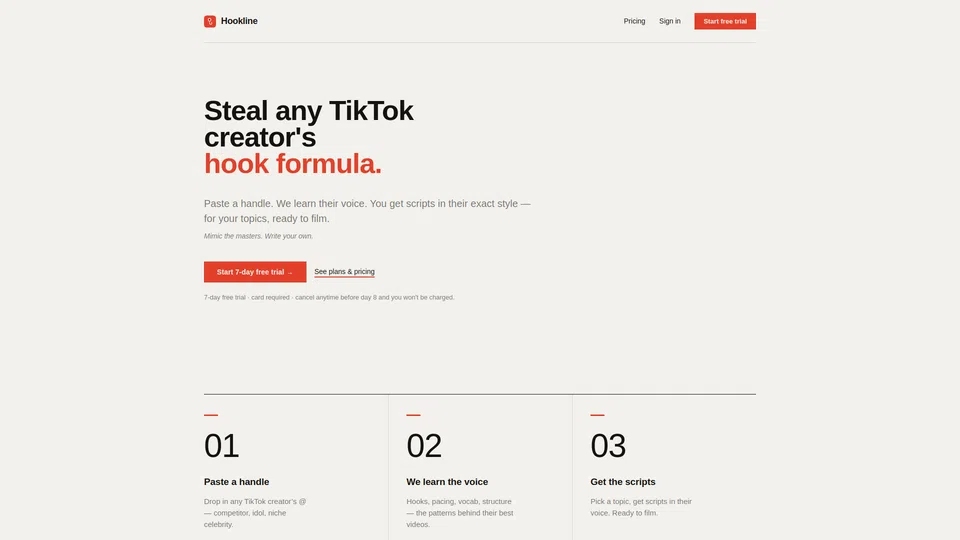 Homepage snapshot at launch