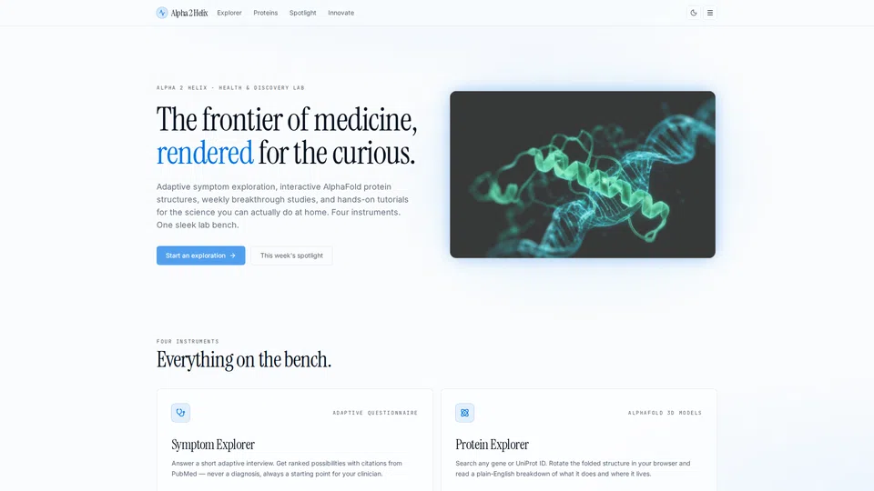 Homepage snapshot at launch