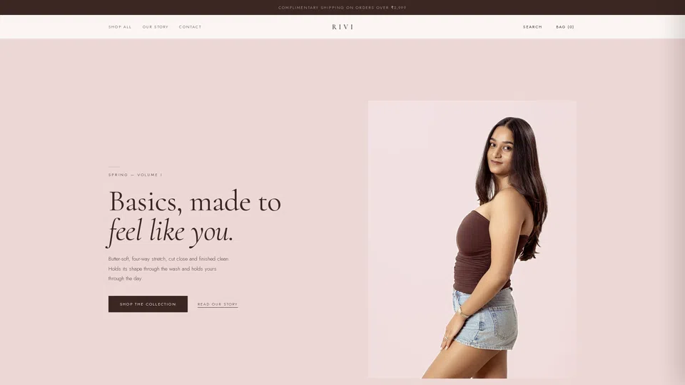 Homepage snapshot at launch