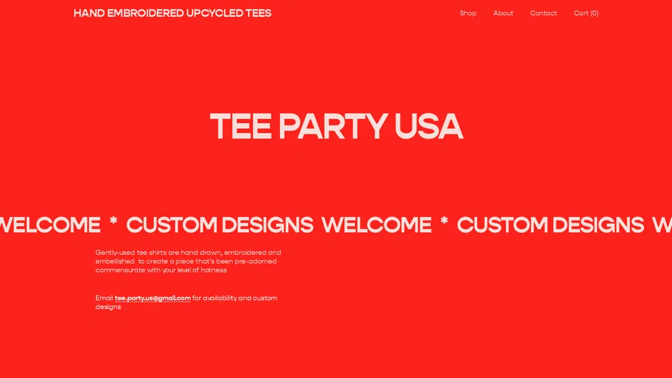 Homepage snapshot at launch