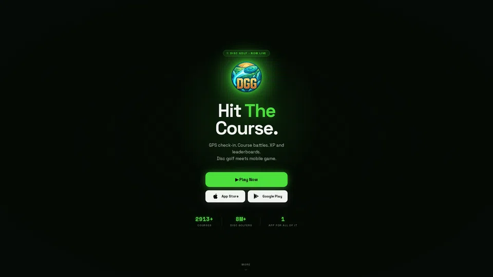 Homepage snapshot at launch