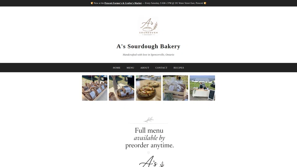 Homepage snapshot at launch