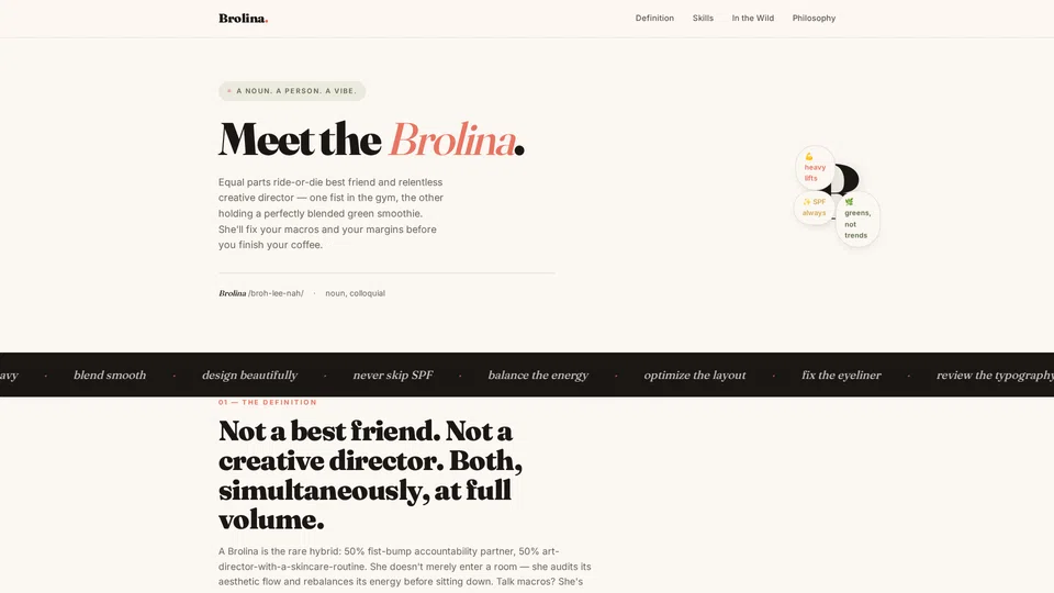 Homepage snapshot at launch