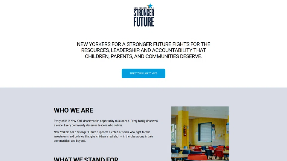 Homepage snapshot at launch