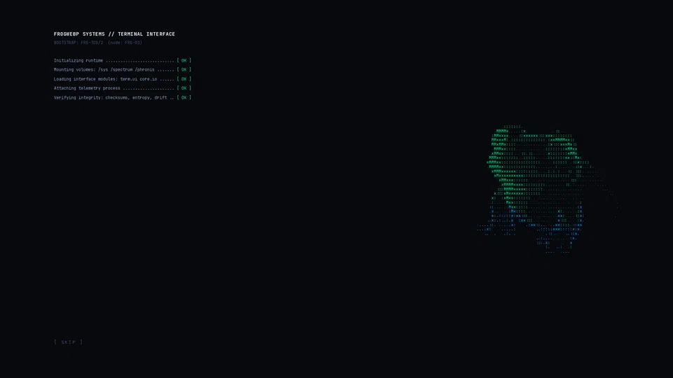 Homepage snapshot at launch