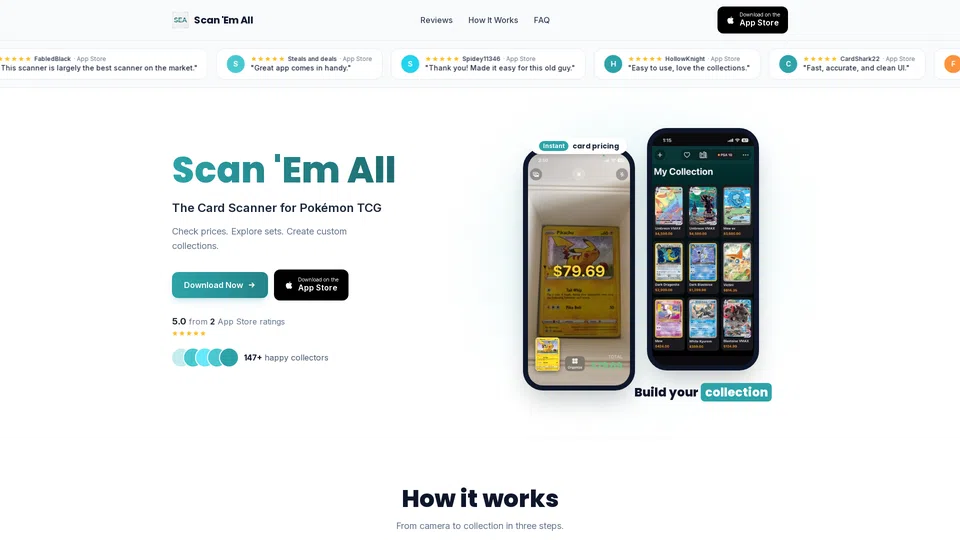 Homepage snapshot at launch
