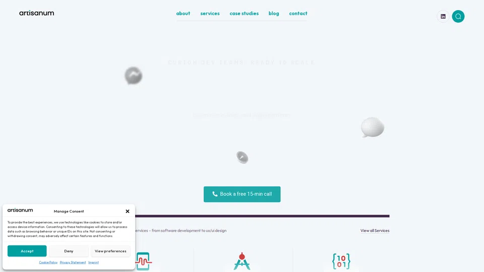 Homepage snapshot at launch
