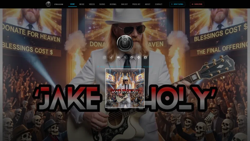 Homepage snapshot at launch