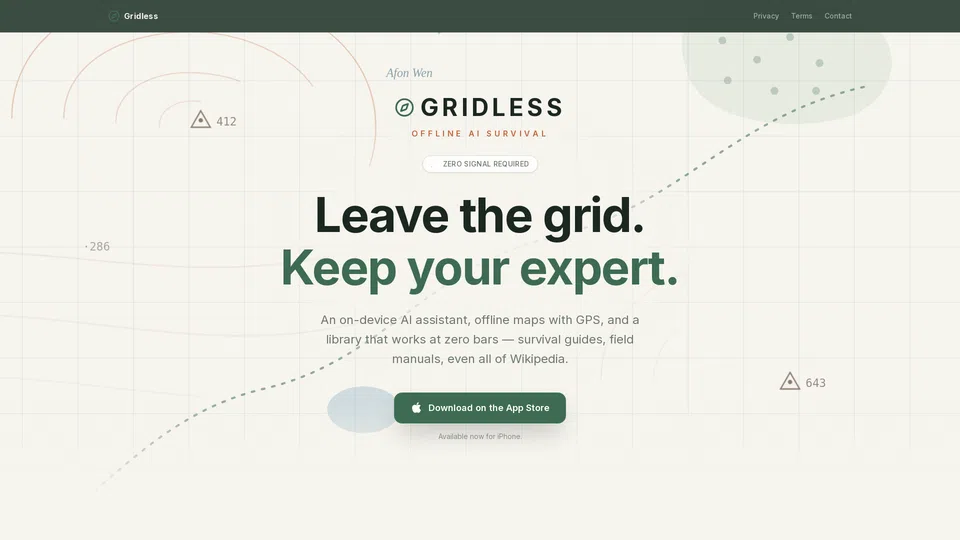 Homepage snapshot at launch