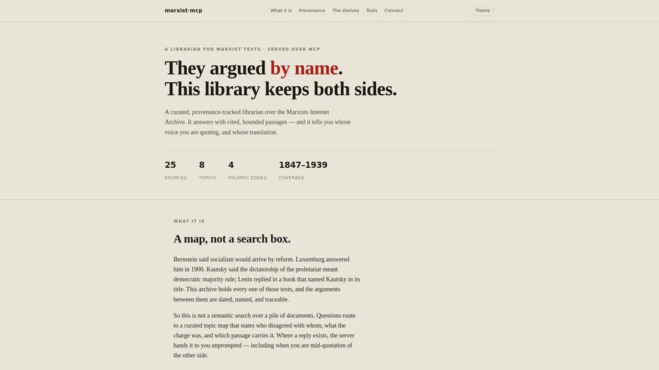 Homepage snapshot at launch
