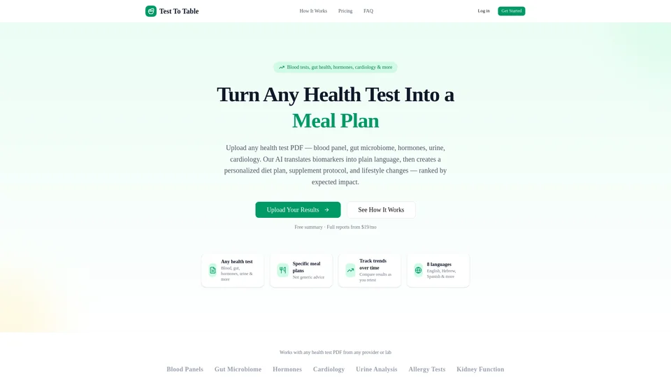 Homepage snapshot at launch