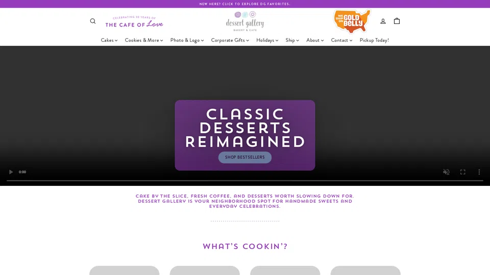 Homepage snapshot at launch