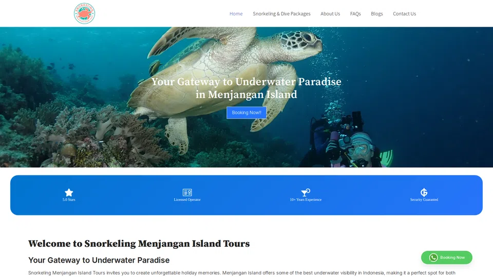 Homepage snapshot at launch