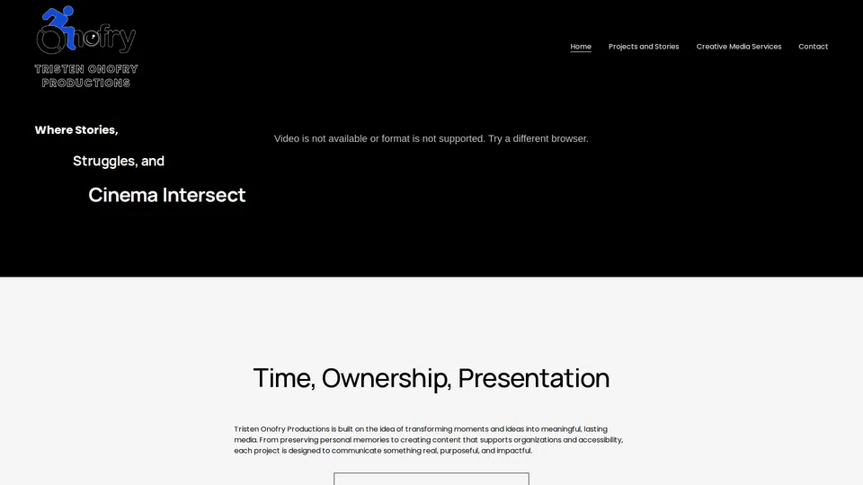 Homepage snapshot at launch