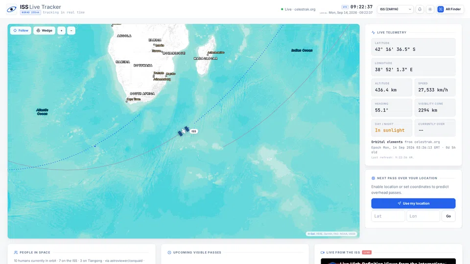 Homepage snapshot at launch