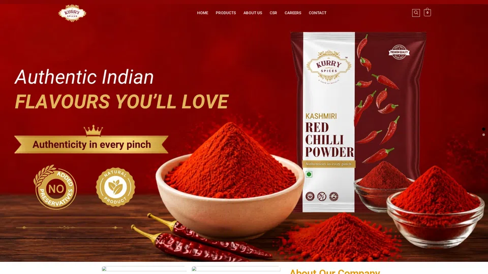 Homepage snapshot at launch