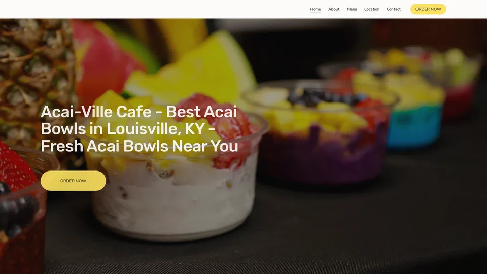 Homepage snapshot at launch