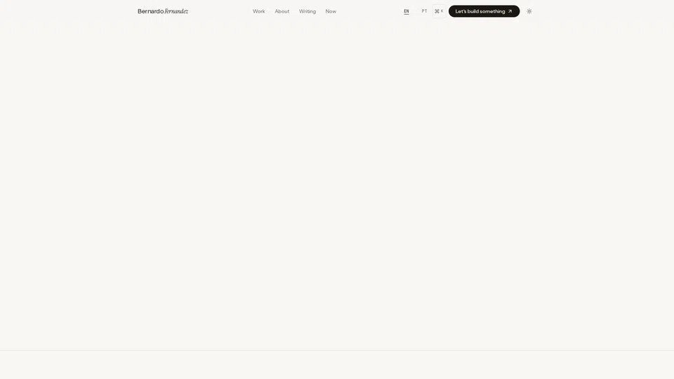 Homepage snapshot at launch