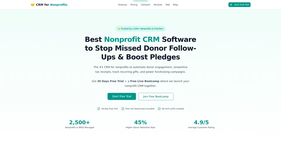 Homepage snapshot at launch