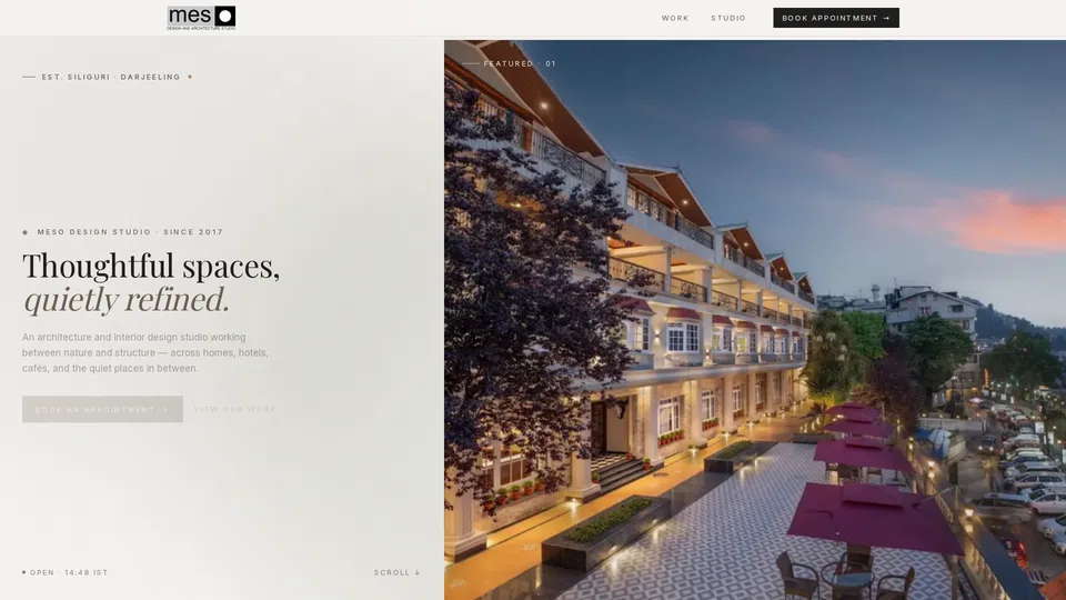Homepage snapshot at launch