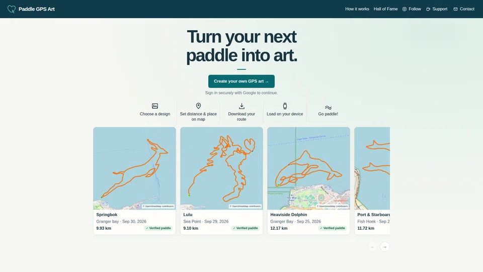 Homepage snapshot at launch