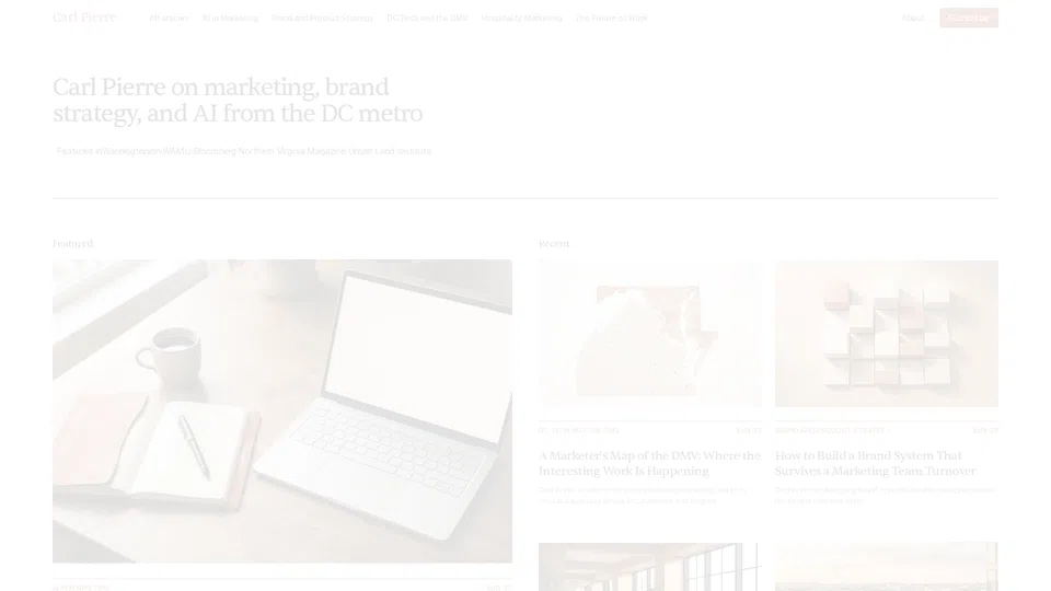 Homepage snapshot at launch
