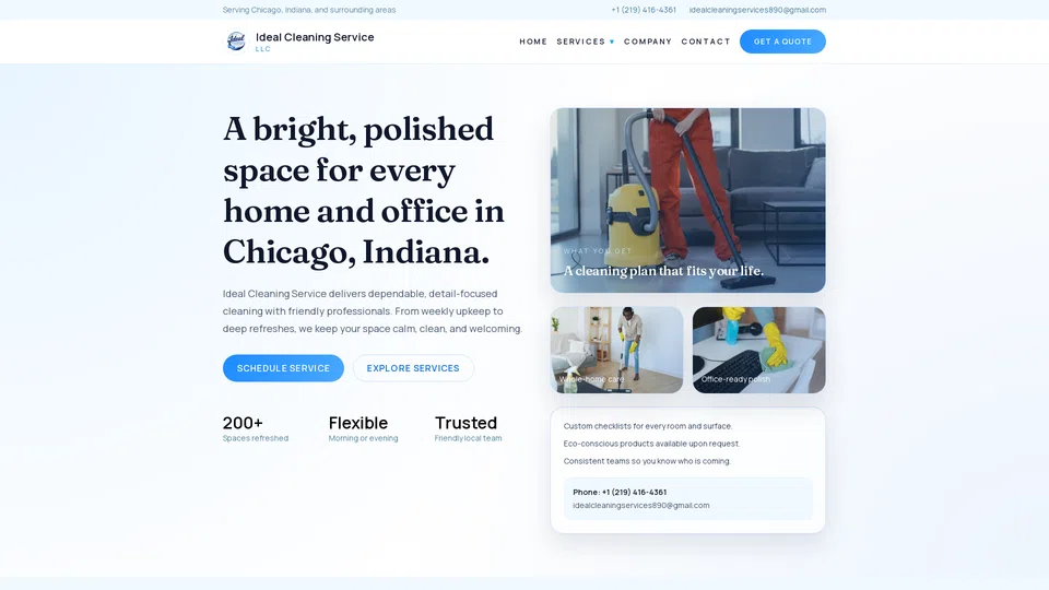 Homepage snapshot at launch