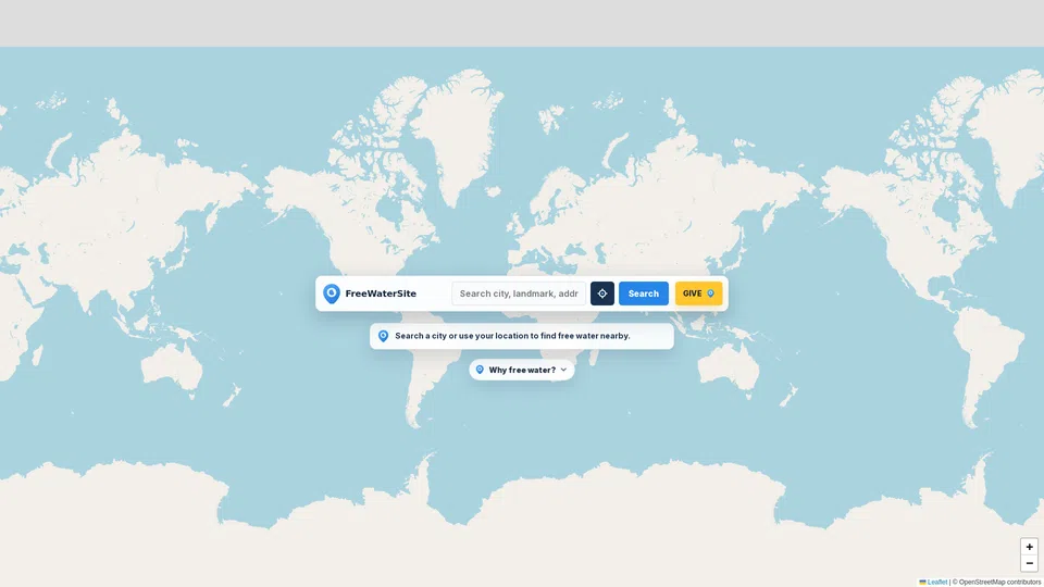 Homepage snapshot at launch