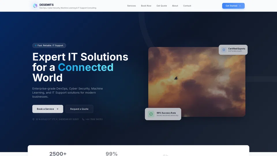 Homepage snapshot at launch