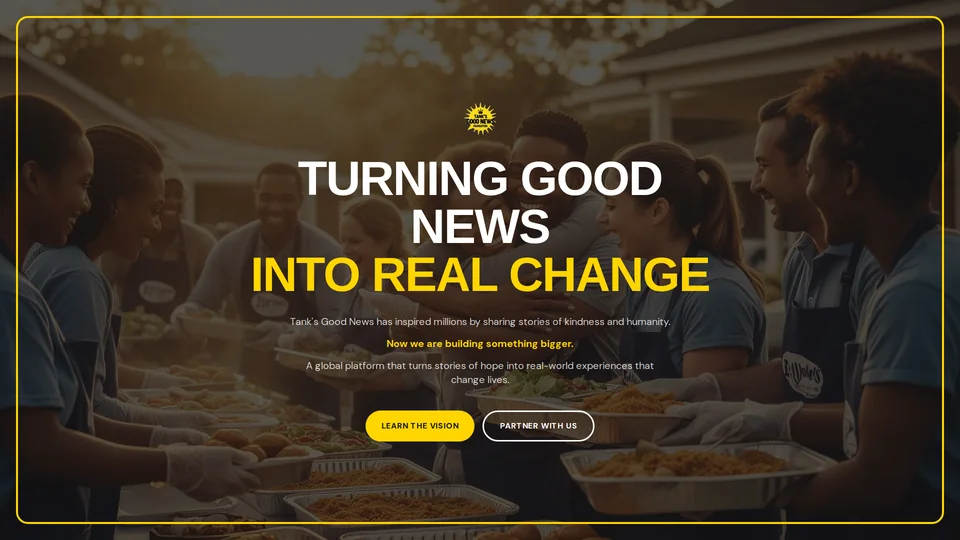 Homepage snapshot at launch