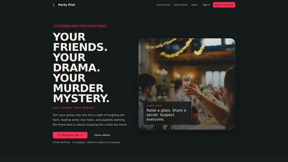Homepage snapshot at launch