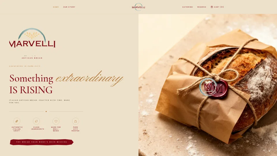 Homepage snapshot at launch