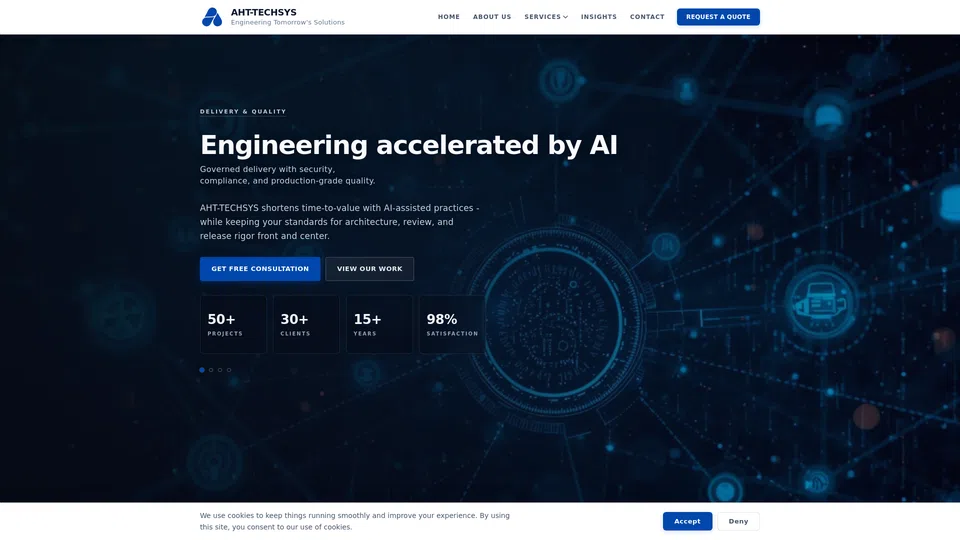 Homepage snapshot at launch