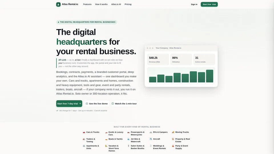Homepage snapshot at launch