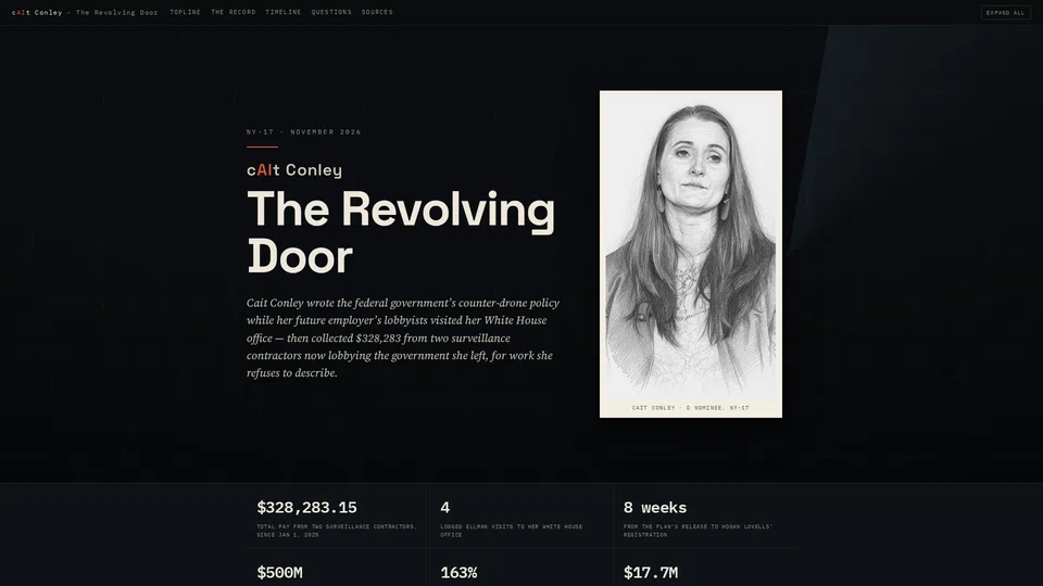 Homepage snapshot at launch