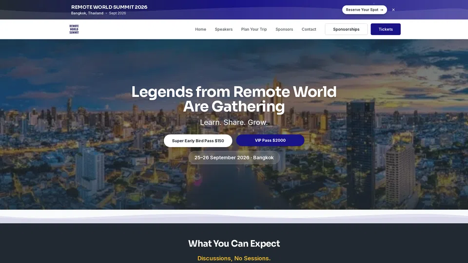 Homepage snapshot at launch