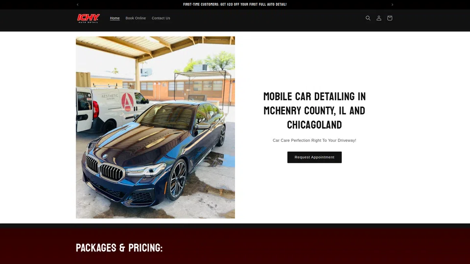 Homepage snapshot at launch